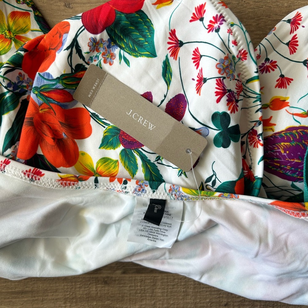 J.Crew Floral Swimwear Halter one-piece swimsuit in Ratti Island botanical print - Picture 7 of 9